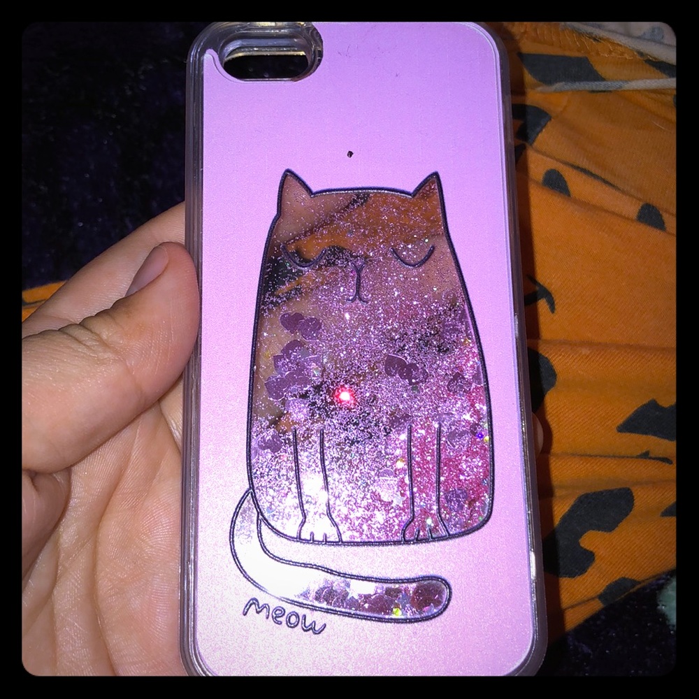 I phone 5/5c liquid kitty phone case